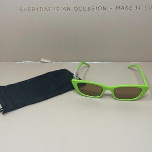 Aire | Titania Sunglasses in Lime Green & Tan Tint